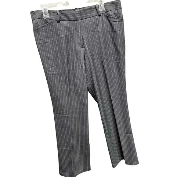 NWT Worthington Women's 12 Modern Fit Trouser Leg Pants Grey Stripes Work Casual - Picture 4 of 8